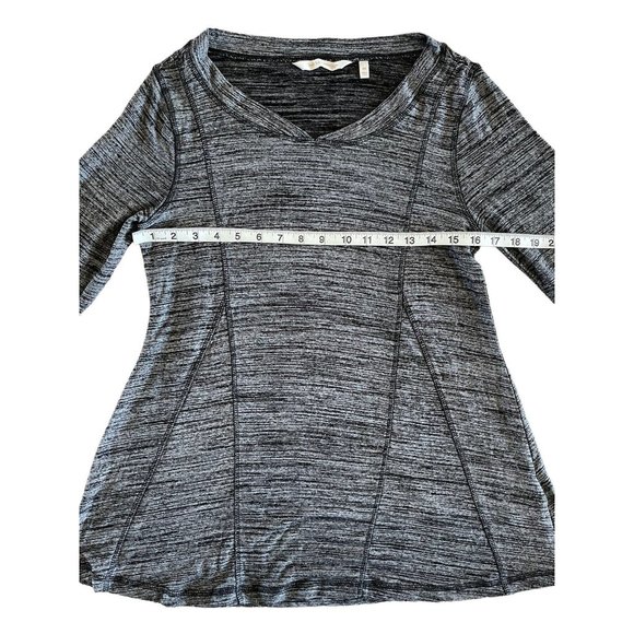 Soft Surroundings Perfect A-line Long Sleeve Tunic Top Gray V-Neck 2CV80 XS - Picture 6 of 7